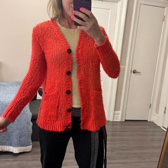 Roberto Collina Open-Knit 100% Silk Cardigan Size S - Picture 1 of 11